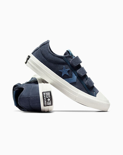 Star Player 76 Suede & Leather Easy-On Midnight Pass/Lakeside Blue, Detail Angle View