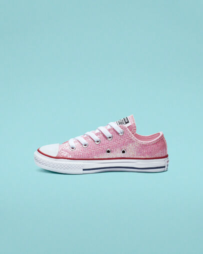 Chuck Taylor All Star Sparkle Low Top Pink Foam/Enamel Red/White