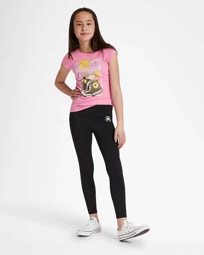 Chuck Taylor Patch High Rise Leggings Black, Full Body View