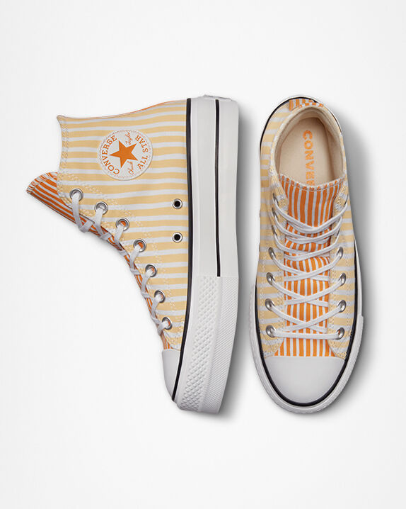 platform converse orange