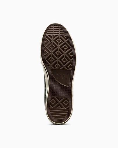 Chuck 70 Leather Black/Gingersnap/Egret, Outsole View