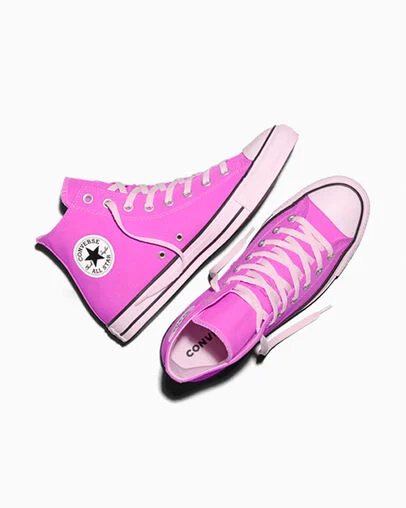 Chuck Taylor All Star Tonal Shocking Orchid Pink/New Found Bloom Pink/Black, Angled View