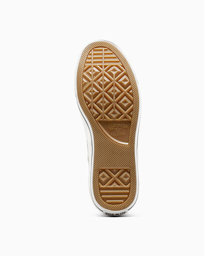 Chuck Taylor All Star Leather & Suede (Wide Width) Warm Clay/Egret/Black, Outsole View