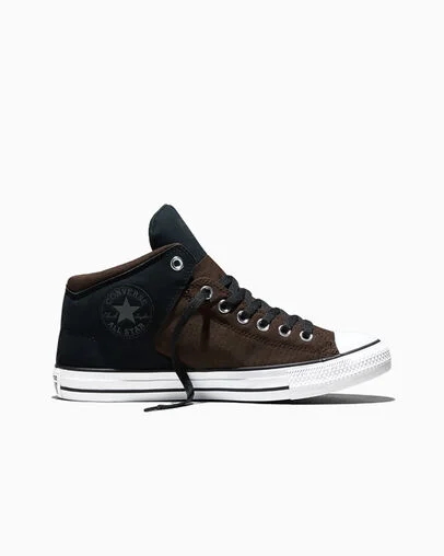 Chuck Taylor All Star High Street Colorblock Black/Fresh Brew/White, Outer Side View