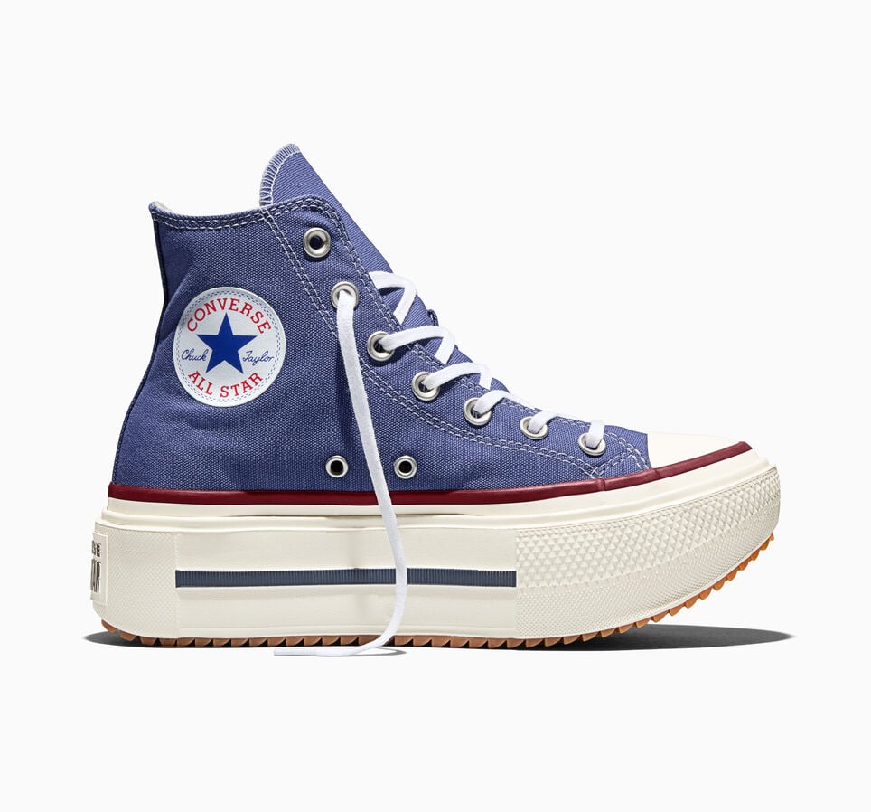 Chuck Taylor All Star Lift Double Stack Platform Canvas Indigo Storm/Egret/Garnet