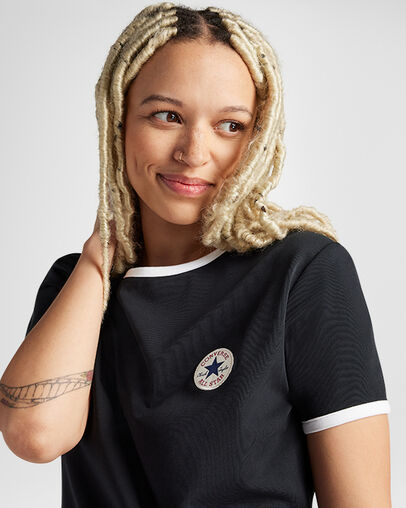 Chuck Taylor T-Shirt Dress Converse Black, Detail View