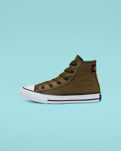 Heavy Gauge Twill Chuck Taylor All Star Surplus Olive/Black/White