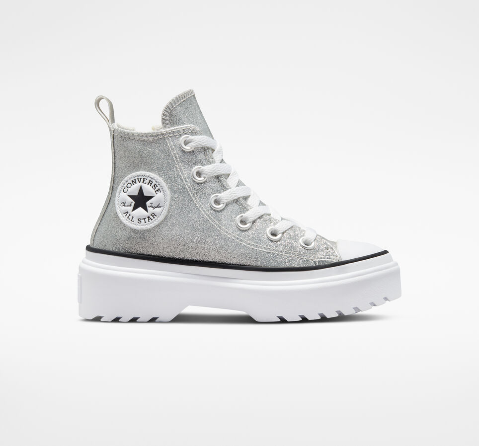 Chuck Taylor All Star Lugged Lift Platform Glitter Silver/White/Black