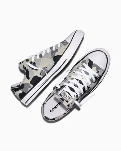 Chuck Taylor All Star Archival Camo Light Grey/Grey Area, Angled View