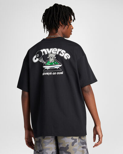 8 Ball T-shirt Converse Black, Back View