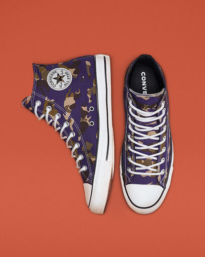 Allover Camo Chuck Taylor All Star Court Purple/Khaki/White