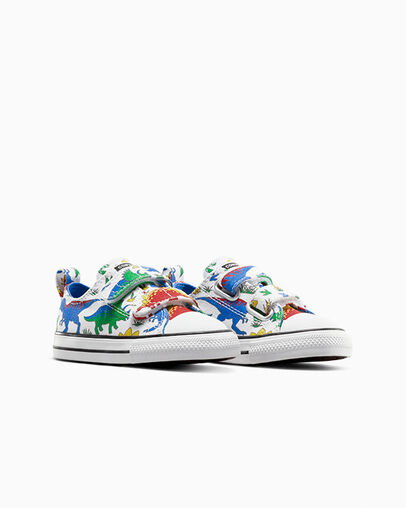 Chuck Taylor All Star Dino Party Easy On White/Totally Blue/Enamel Red