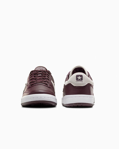 CONS Fastbreak Pro Leather & Nylon Bloodstone Violet /Egret/White, Heel View