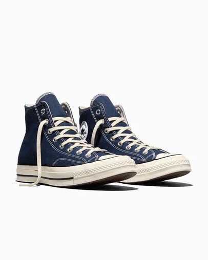 Chuck 70 Canvas Obsidian Blue/Egret/Black, Top and Side View