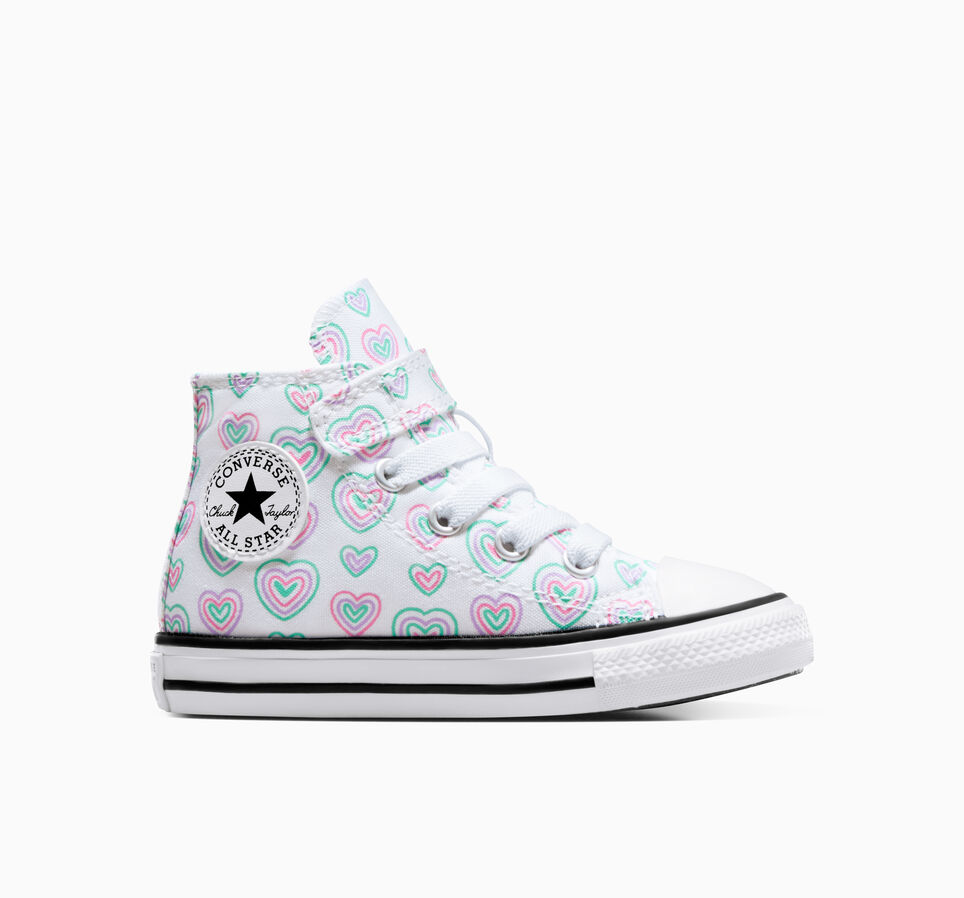 Chuck Taylor All Star Hearts Easy-On White/Oops Pink/White