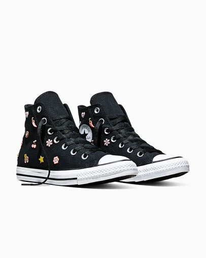 Chuck Taylor All Star Retro Embroidery Black/New Found Bloom