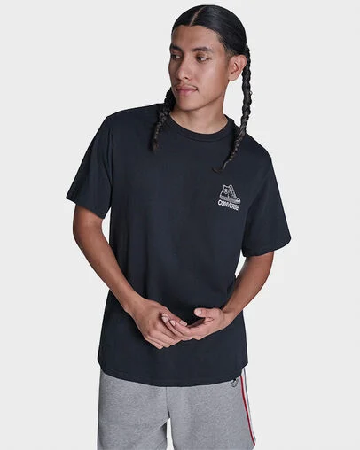 CONS Vintage Chucks T-Shirt Converse Black, Front View
