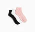 3-Pack Quarter Socks Pink/Wht/Black