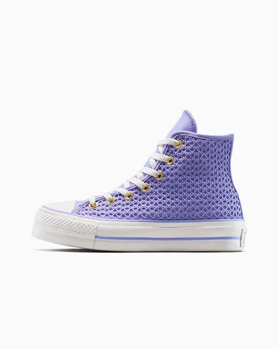Chuck Taylor All Star Lift Platform Knit Violet Heat/Violet Heat/Egret, Inner Side View
