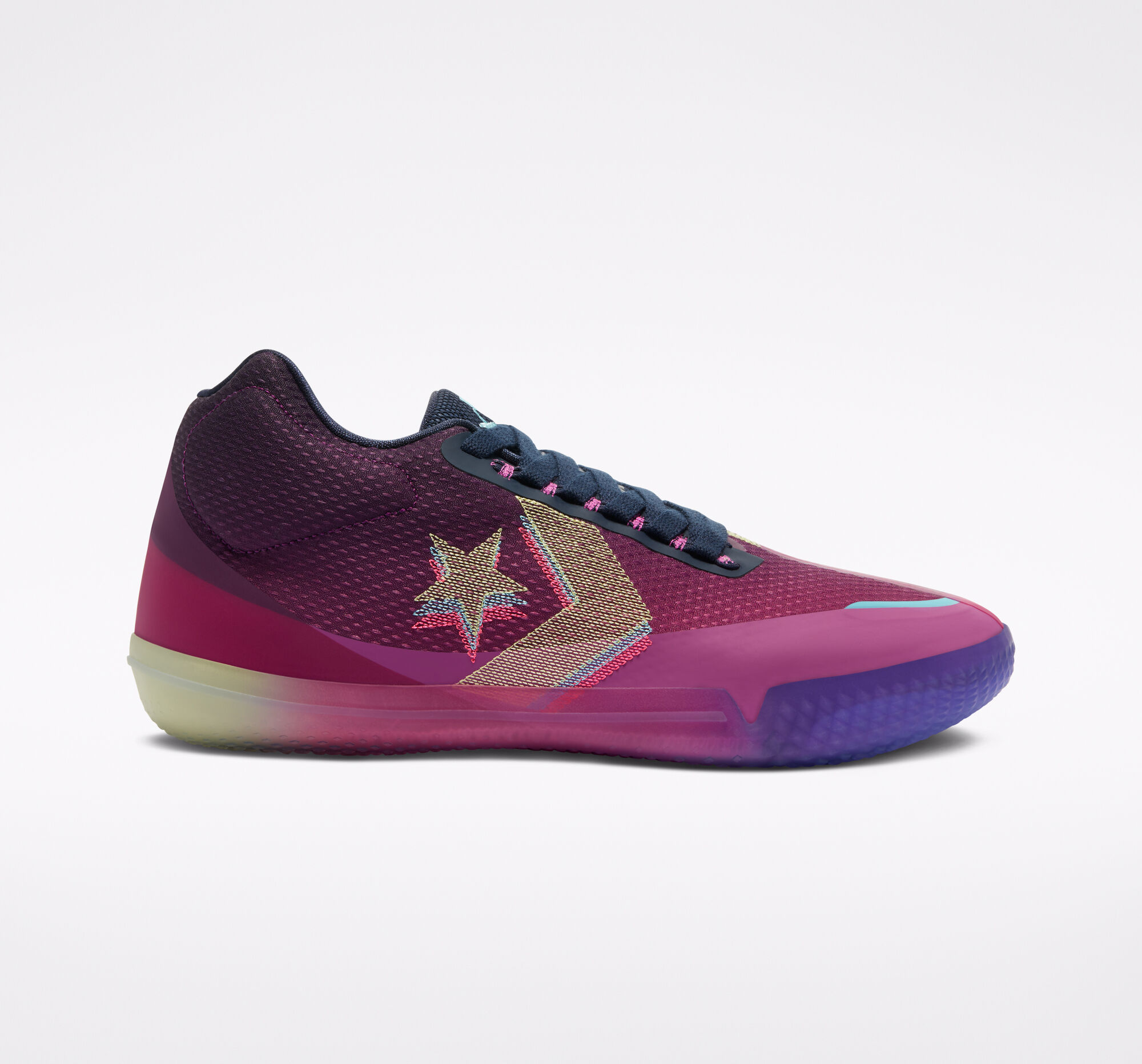 pink converse with heart