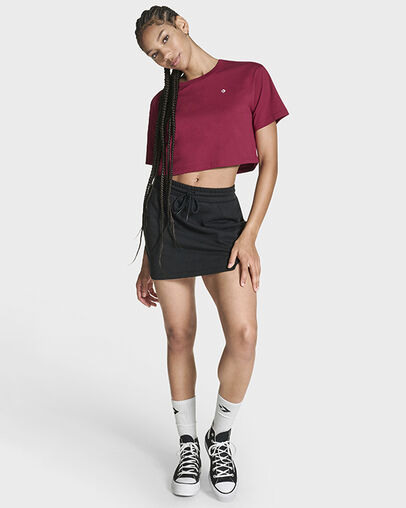 Star Chevron Sporty Boxy Fit T-Shirt Sporty Berry, Back View