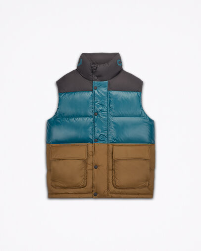 Down Quilted Vest Surplus Olive Multi