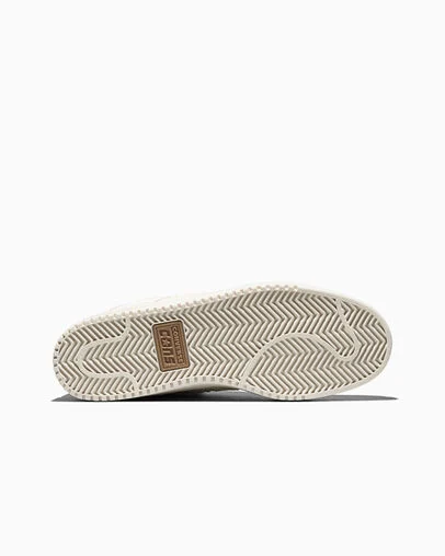 CONS AS-1 Pro Faux Ostrich Leather Egret/Classic Ecru/Silver, Outsole View