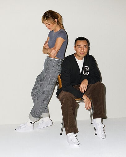 Jack Purcell Canvas White/White/Black, On Foot Shot 1