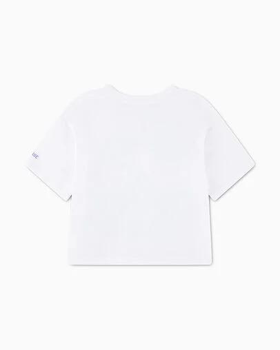 Bubbly Florals Tee White, Back View