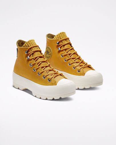 Chuck Taylor All Star GORE-TEX Lugged Waterproof Leather High Top Gold Dart/Olive Flak/Egret