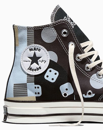 Derrick Adams X Converse X Marc Jacobs Chuck 70 Black/White/Egret, Detail Angle View