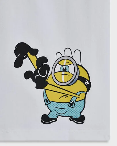 Converse x Minions Logo T-Shirt White 10A