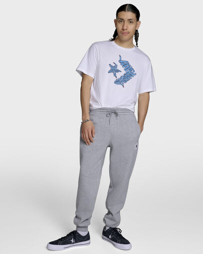 Chuck Taylor All Star Patch Joggers Vintage Grey Heather, Front View