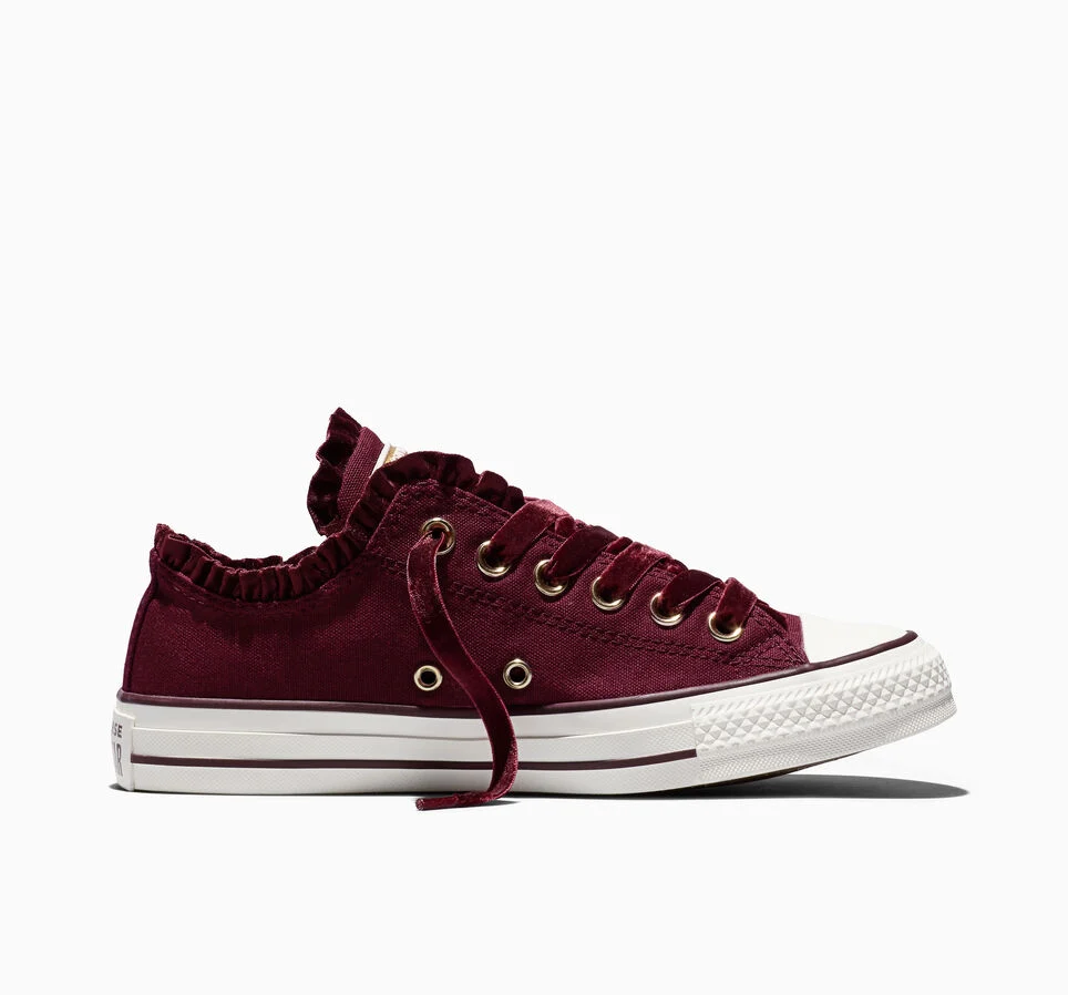 Chuck Taylor All Star Velvet Ruffle Deep Bordeaux/Vintage White