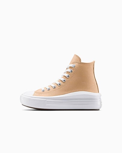 Chuck Taylor All Star Move Platform Canvas Coastal Dune/White, Inner Side View