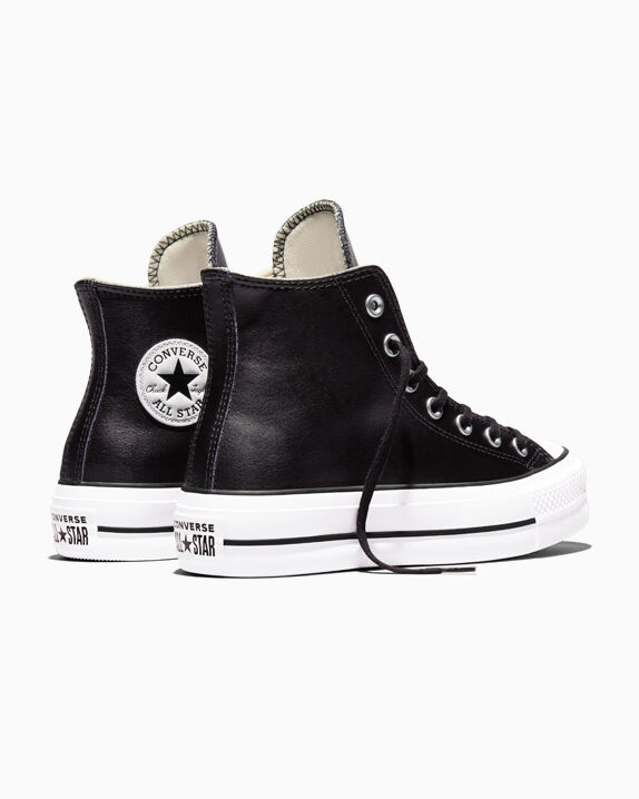 Chuck Taylor All Star Leather Platform Women's High Top Shoe