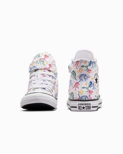 Chuck Taylor All Star Easy-On Dinos White/Red/Green, Heel View