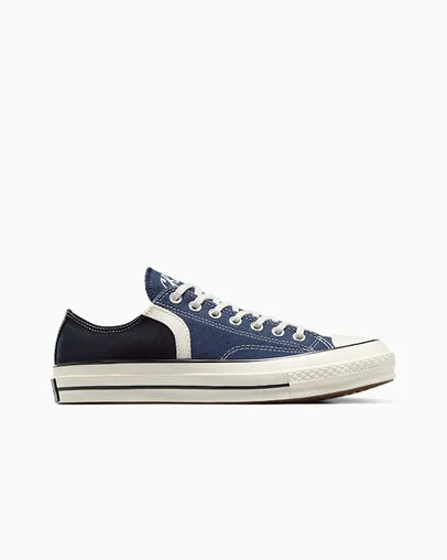 Chuck 70 Archival Stripes Navy/Black/Vintage White, Outer Side View