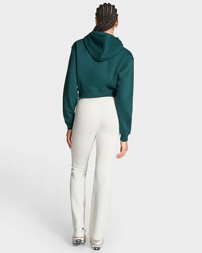 Chuck Taylor All Star Cropped Hoodie Jaded Teal, Detail View