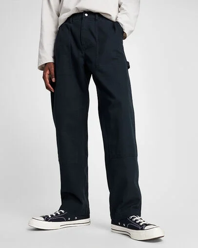 Double Knee Harbor Pants Converse Black, Front View