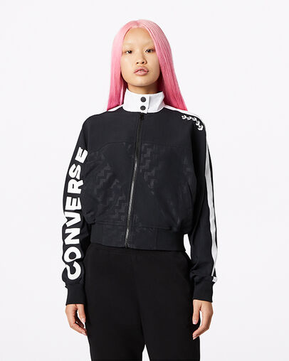 VLTG Warm Up Jacket Converse Black, Front View