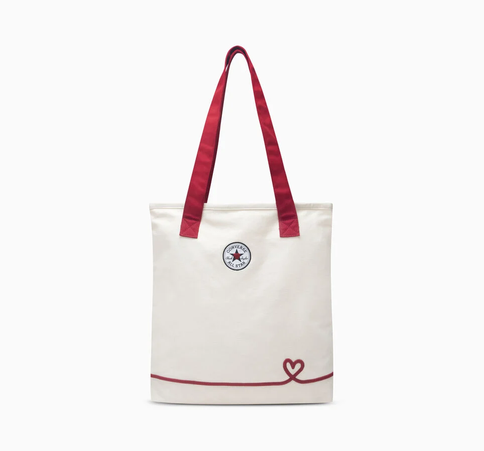 Sweetheart Tote Bag Natural Canvas