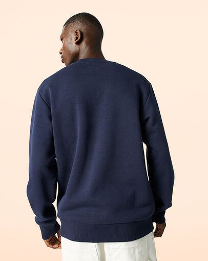 Star Chevron Embroidered Crew Obsidian