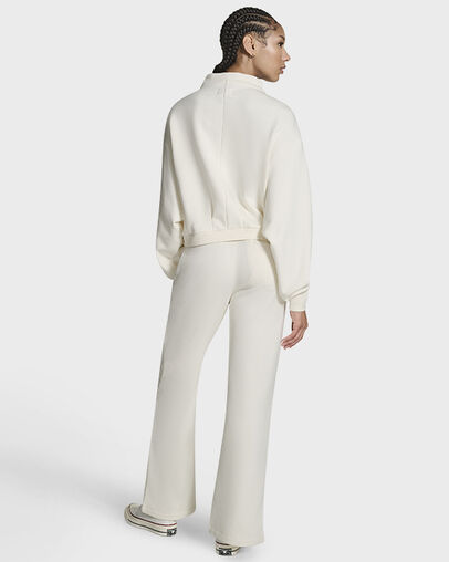 Mock Neck Oversized Sweatshirt Egret, Detail View