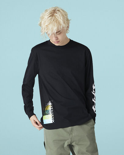 Space Star Chevron Long Sleeve Converse Black