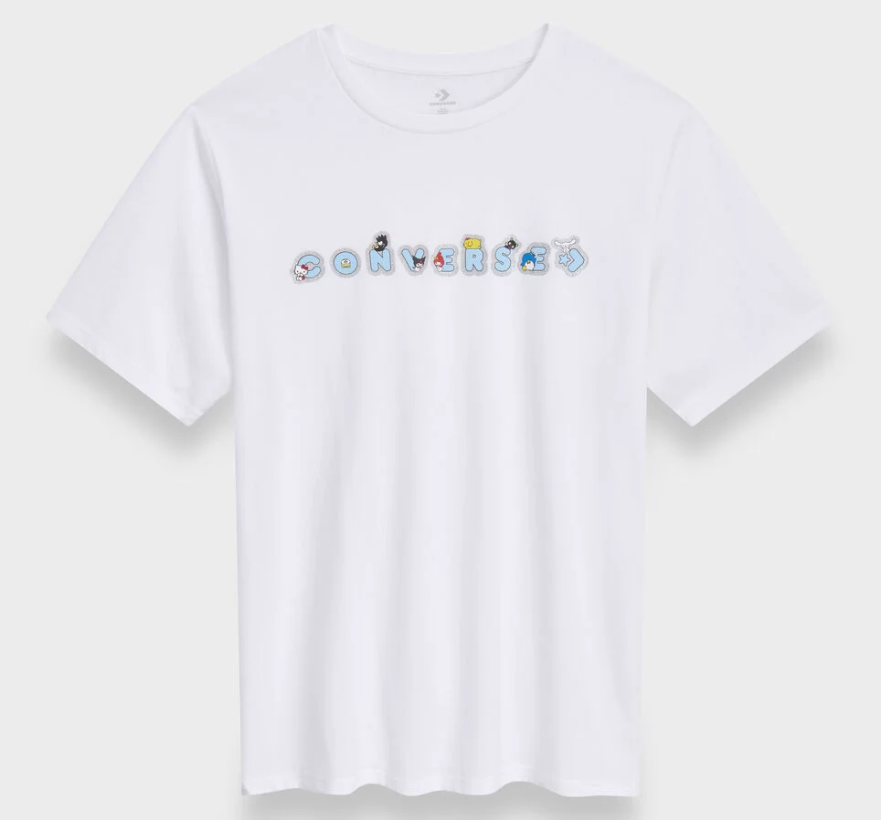 Converse x Hello Kitty And Friends Stickers T-Shirt White 10A