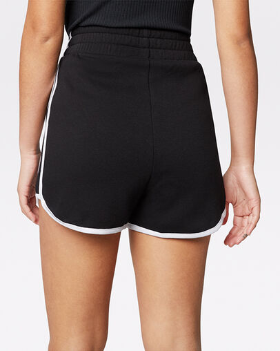 Twisted Varsity Short Black, Back View