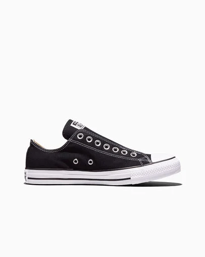 Chuck Taylor All Star Slip On Black/White/Black, Outer Side View