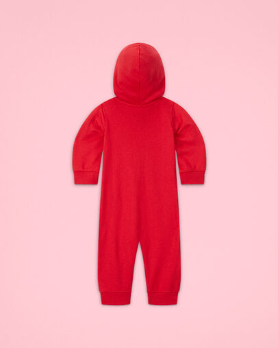 Chuck Taylor Patch Hooded Zip-Up Coverall Enamel Red, Back View