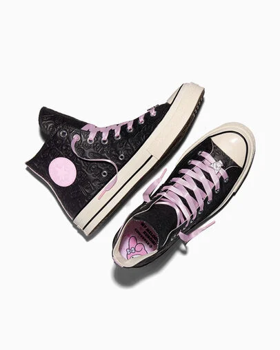Converse x Hello Kitty&reg; and Friends Chuck 70 My Melody&trade; & Kuromi&trade; Black/Egret/Brown, Angled View